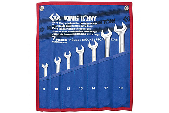 Набор комбинированных удлиненных ключей 8-19 мм KING TONY 12C7MRN01
