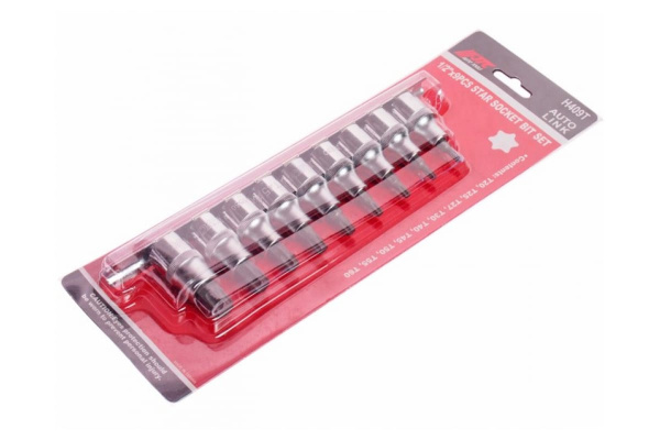 Набор бит-головок 1/2" TORX T20-T60 (9 предметов) JTC H409T