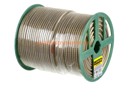 Стальной трос STAYER MASTER в полимерной оболочке, d=2,0 мм, L=200 м 30410-20