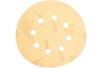 Шлифовальный круг для сухой обработки GOLD (125 мм; Р320; 8 отв.; 50 шт.) MIRKA 2361585032