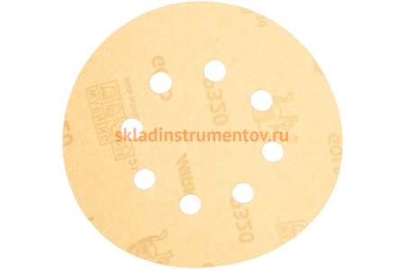 Шлифовальный круг для сухой обработки GOLD (125 мм; Р320; 8 отв.; 50 шт.) MIRKA 2361585032