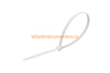 Универсальный пластиковый хомут ЭВРИКА белый 3.0x200мм 100шт ER-03200
