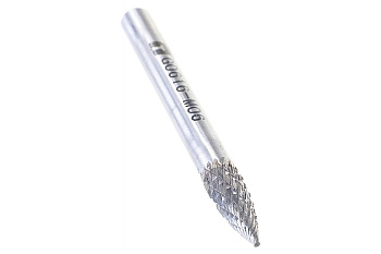 Борфреза твердосплавная гиперболическая с точечным торцом с двойной насечкой (6х16 мм; хвостовик 6 мм) ПНЕВМО-ТРЕЙД G0616-M06