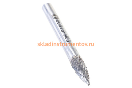 Борфреза твердосплавная гиперболическая с точечным торцом с двойной насечкой (6х16 мм; хвостовик 6 мм) ПНЕВМО-ТРЕЙД G0616-M06