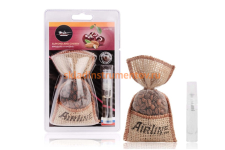 Ароматизатор Airline кофе в мешочке со спреем Миндаль и вишня AFCO199