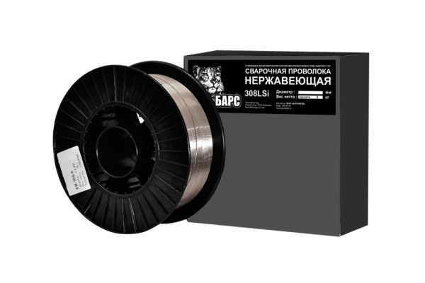 Проволока сварочная нержавеющая (0.8 мм; кассета 5 кг; СВ-08Х19Н9Т) 308LSi БАРС