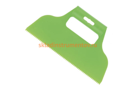 Пластмассовый шпатель для клея СИБРТЕХ зубчатый 4х4 мм 86014