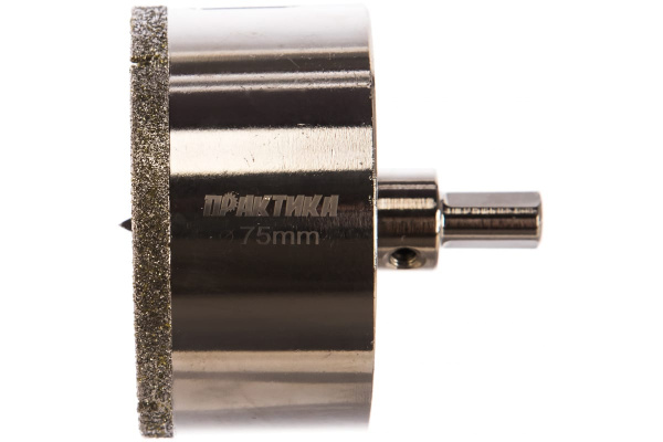 Коронка алмазная по керамограниту/керамике Профи (75х70 мм) ПРАКТИКА 917-729