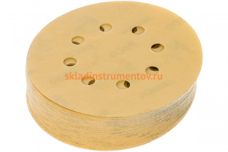 Шлифовальный круг для сухой обработки GOLD (125 мм; Р500; 8 отв.; 50 шт.) MIRKA 2361585051