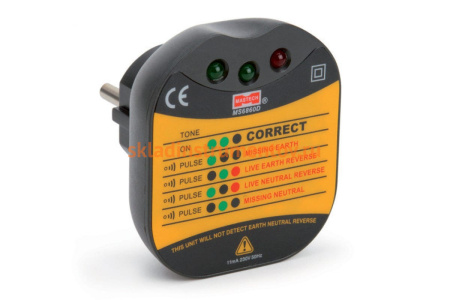 Цифровой тестер электросети для евро-розеток Mastech MS6860D 58485
