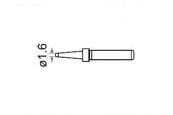 Жало двусторонний скошенный конус 1.6 мм для паяльных станций ProsKit 508-351-T4 00163405