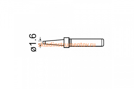Жало двусторонний скошенный конус 1.6 мм для паяльных станций ProsKit 508-351-T4 00163405