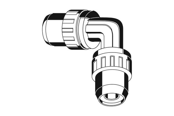 Соединитель угловой "ШиреФит" (16 мм; 90°) для трубопровода Зубр 51492-16