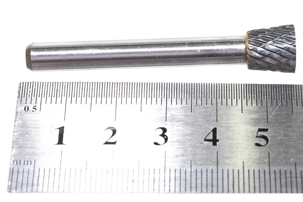 Борфреза твердосплавная обратный конус с двойной насечкой (10х10 мм; хвостовик 6 мм) ПНЕВМО-ТРЕЙД N1010-M06