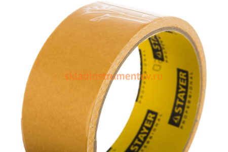 Лента STAYER PROFI двусторонняя, клейкая, армированная тканью, 38ммх5м 1217-38-05