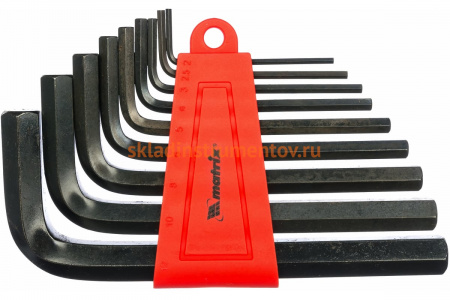 Набор имбусовых ключей 2,0-12 мм 9 шт. MATRIX 11222