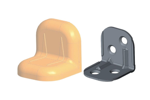 Уголок с заглушкой MFK-TORG 24х24х25х1.2 обливной дуб 16 24 24 16