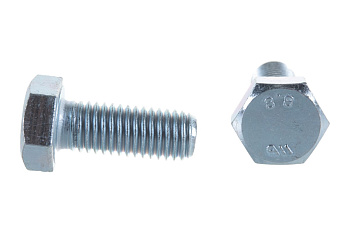 Болт с шестигранной головкой Зубр DIN 933, класс прочности 8.8, оцинкованный, M12x30 мм, ТФ6, 4 шт. 4-303076-12-030