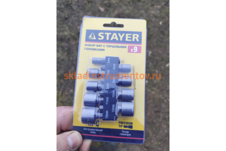 Торцевые головки в держателе, 9 предметов STAYER 26089-H9