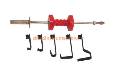 Большой обратный молоток с набором крюков для кузовных работ, 6шт FORCE 906M2