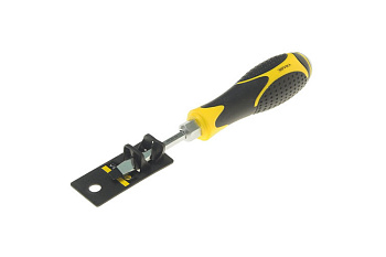 Шлицевая отвертка SL6.5х 75мм H6мм магнитная ударная силовая с держателем ЭВРИКА ER-4SA-04H