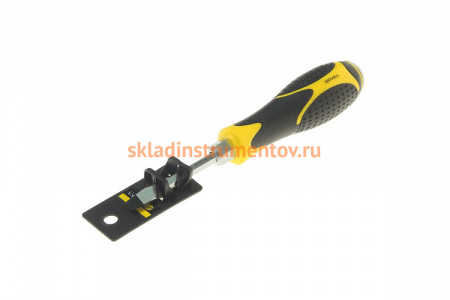 Шлицевая отвертка SL6.5х 75мм H6мм магнитная ударная силовая с держателем ЭВРИКА ER-4SA-04H