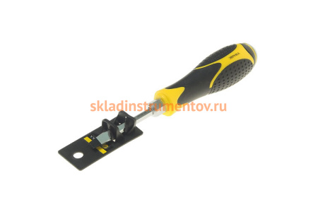 Шлицевая отвертка SL6.5х 75мм H6мм магнитная ударная силовая с держателем ЭВРИКА ER-4SA-04H