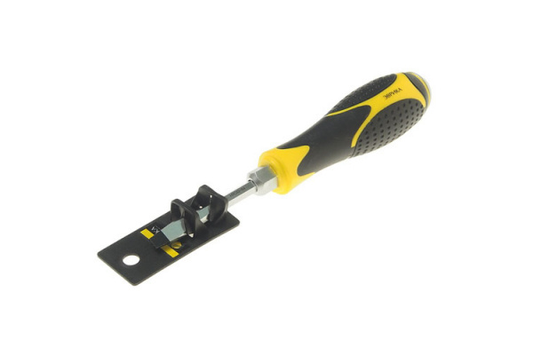 Шлицевая отвертка SL6.5х 75мм H6мм магнитная ударная силовая с держателем ЭВРИКА ER-4SA-04H