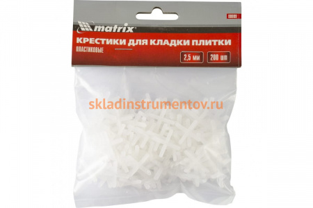 Крестики (200 шт; 2.5 мм) для кладки плитки MATRIX 88089