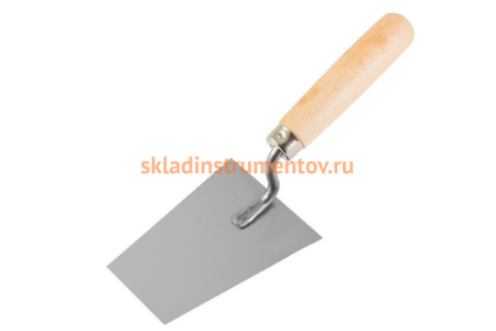Штукатурный мастерок из нержавеющей стали с рукояткой из бука, 120x56 мм РемоКолор Трапеция 28-0-712