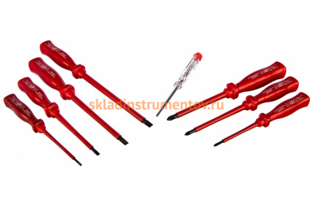 Набор диэлектрических отверток SL 0,4х2,5х85-1,2х6,5х150 и PH Jonnesway D02AP08S