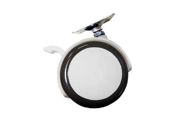 Колесная опора JET D50 мм с тормозом прорезин. белый FJB3014B.050RWT99