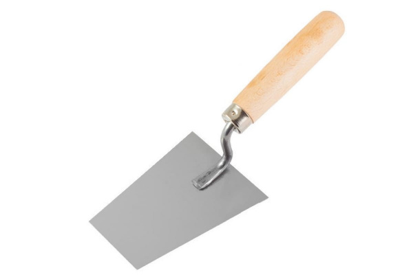 Штукатурный мастерок из нержавеющей стали с рукояткой из бука, 140x60 мм РемоКолор Трапеция 28-0-714