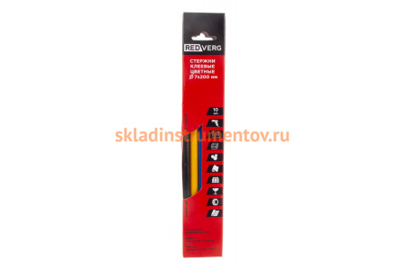 Клей для клеевого пистолета (7х200 мм; цветной; 10 шт.) REDVERG 850032 6653949 Клей для клеевого пистолета (7х200 мм; цветной; 10 шт.) REDVERG 850032 6653949