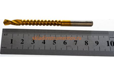 Сверло-фреза универсальное HSS-TIN (6х88 мм) MATRIX 72826