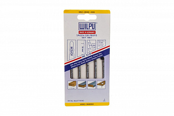 Пилка по дереву HC 12 K (5 шт; 76.5х4.5х1.25 мм; 50 мм; 19 TPI; HCS/CV) WILPU 211300005