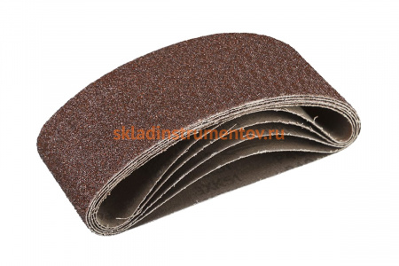 Лента шлифовальная бесконечная СТАНДАРТ на тканевой основе (5 шт; 75х457 мм; P60) для ЛШМ Зубр 35341-060