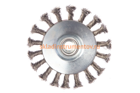 Щетка коническая со жгутовой нержавеющей проволокой Эксперт 541 (115 мм; М14*2 мм) Профоснастка 20804007