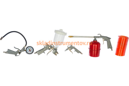 Набор пневмоинструментов SANTOOL 5 предметов, с быстросъемным соединением 110401-005