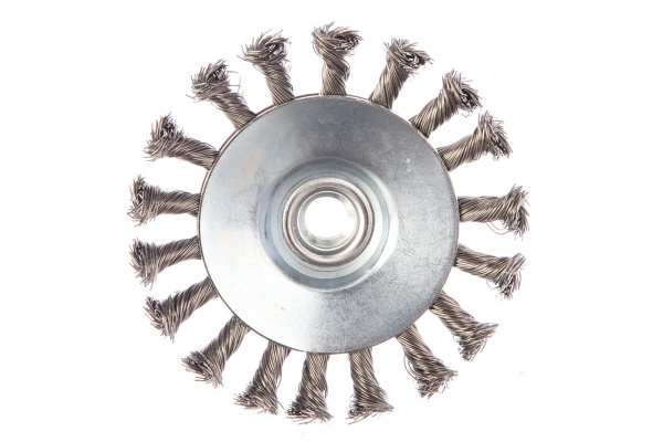 Щетка коническая со жгутовой нержавеющей проволокой Эксперт 541 (115 мм; М14*2 мм) Профоснастка 20804007