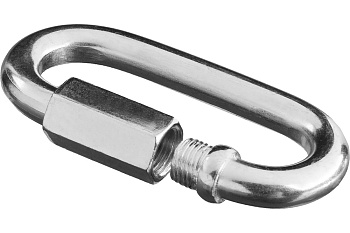 Карабин винтовой оцинкованный с муфтой 40 шт. (4 мм; ТФ5) Зубр 4-304535-04