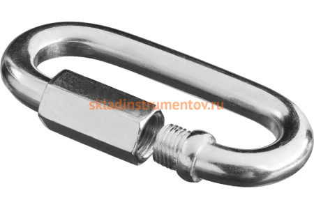 Карабин винтовой оцинкованный с муфтой 40 шт. (4 мм; ТФ5) Зубр 4-304535-04