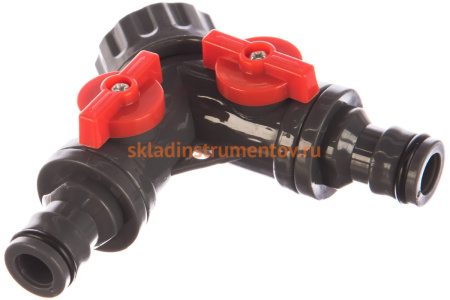 Распределитель 2-х канальный с резьбой 3/4" КУРС 76427