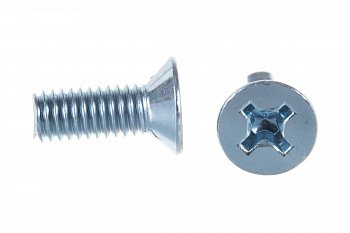 Винт ЗУБР DIN 965, M6 x 16 мм, 9 шт, кл. пр. 4.8, оцинкованный, 303116-06-016