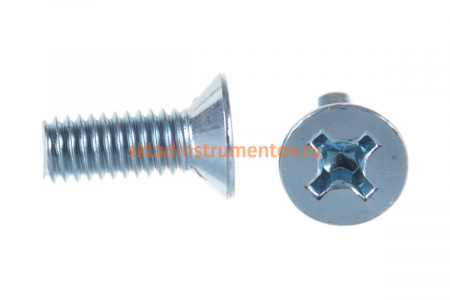 Винт ЗУБР DIN 965, M6 x 16 мм, 9 шт, кл. пр. 4.8, оцинкованный, 303116-06-016