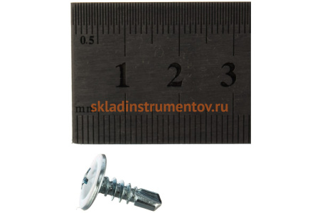 Саморезы с прессшайбой и сверлом по листовому металлу до 2 мм Зубр PH2 4,2х14 мм 40шт 300216-42-014