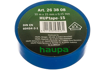 Изолента HAUPA ПВХ синий 15ммх10 м, d 60 мм 263808