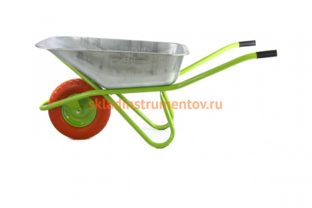 Тачка садово-строительная с PU колесом СИБРТЕХ 180 кг, объем 90 л 689685