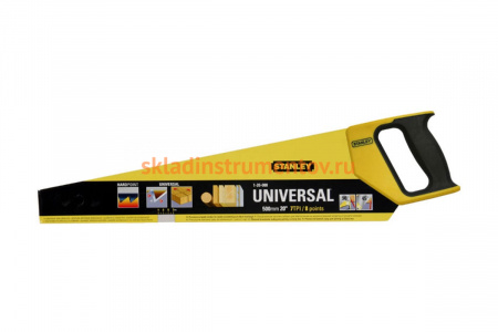 Универсальная ножовка по дереву Stanley 7 Х 500ММ 1-20-008