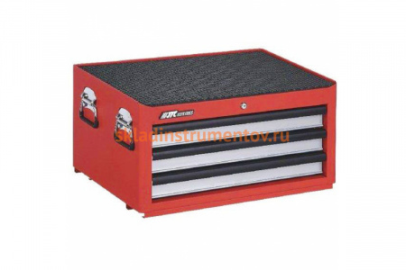 Инструментальный ящик средней глубины JTC красный, 3 секции 5639
